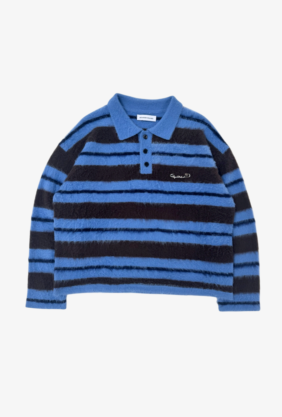 LIGNÉ MOHAIR POLO - BLUE