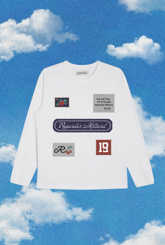 POSTCARD LONGSLEEVE - WHITE
