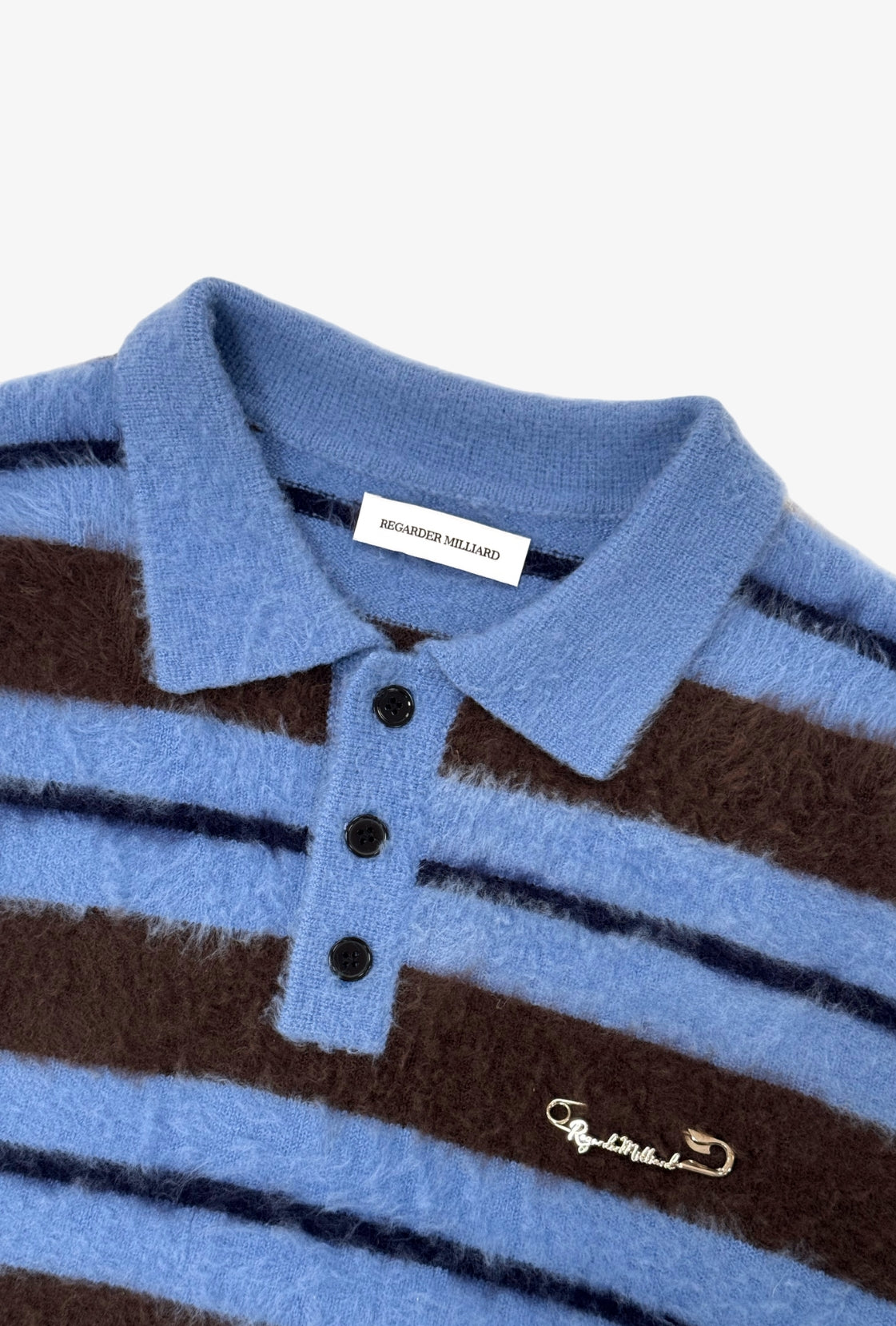 LIGNÉ MOHAIR POLO - BLUE