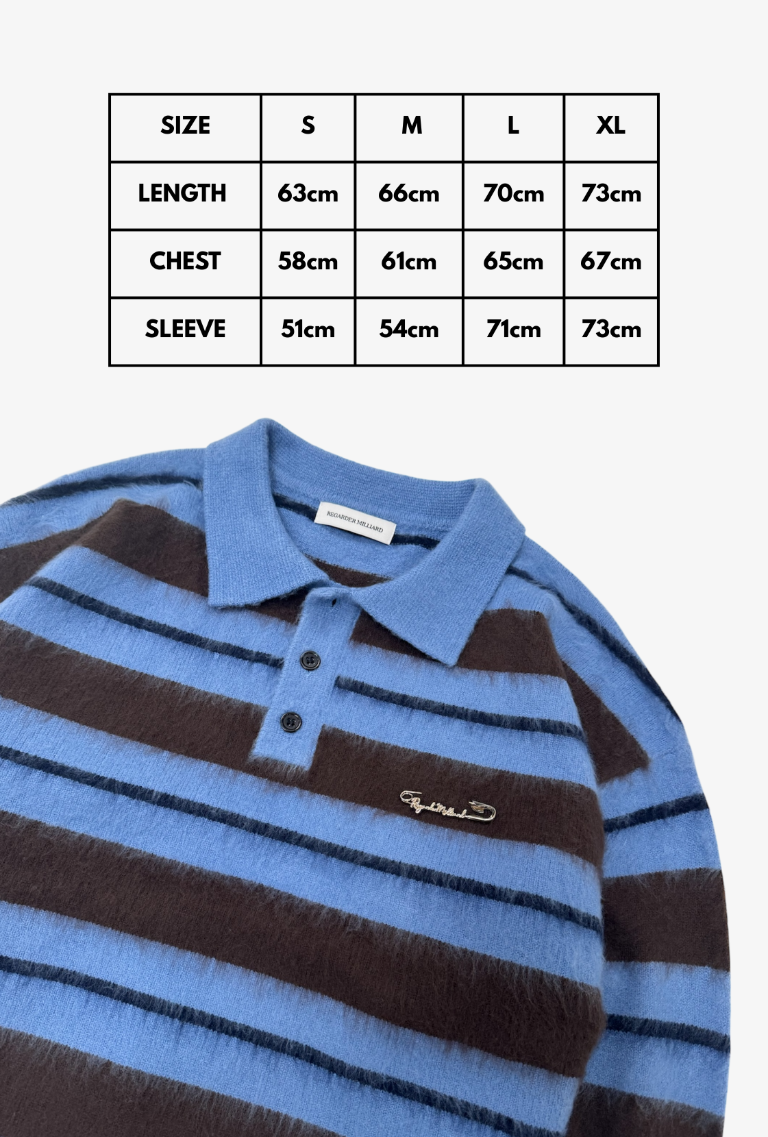 LIGNÉ MOHAIR POLO - BLUE